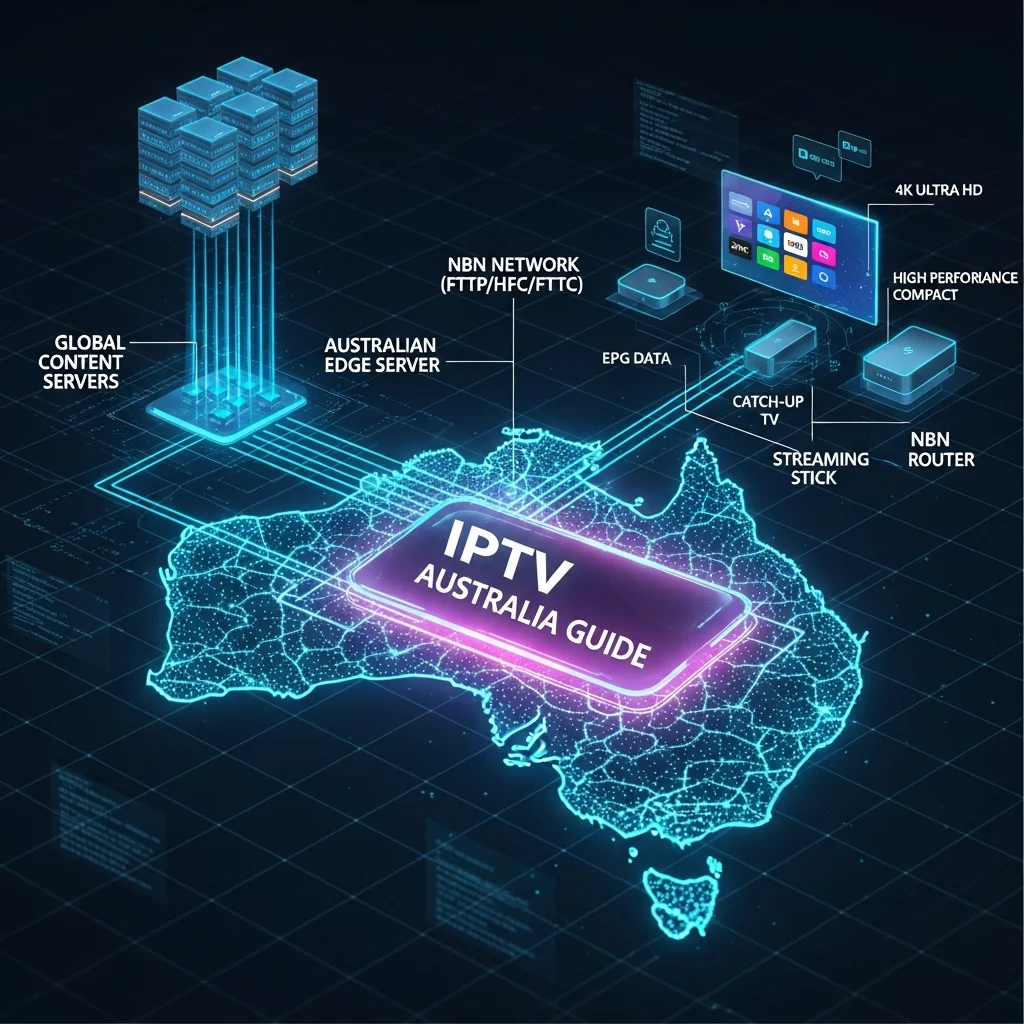 Diagram of Australian edge servers distributing IPTV over the national broadband network